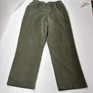 Alfred Dunner Corduroy Comfort Pants Size 14 Olive Green